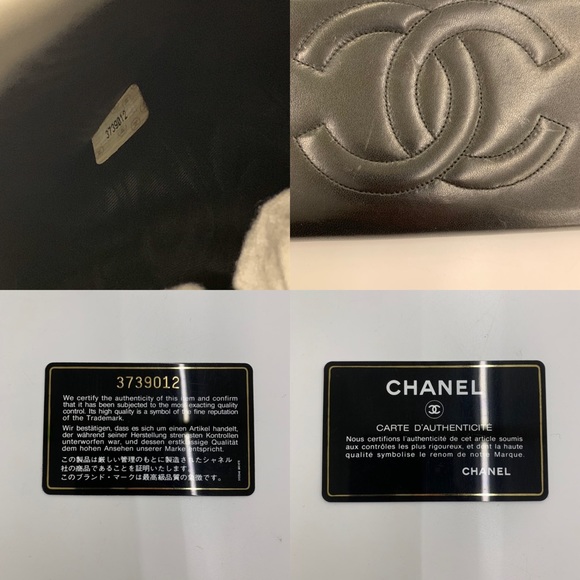 Chanel Vintage Black CC Logo Bi-gold Long Wallet - Picture 7 of 8